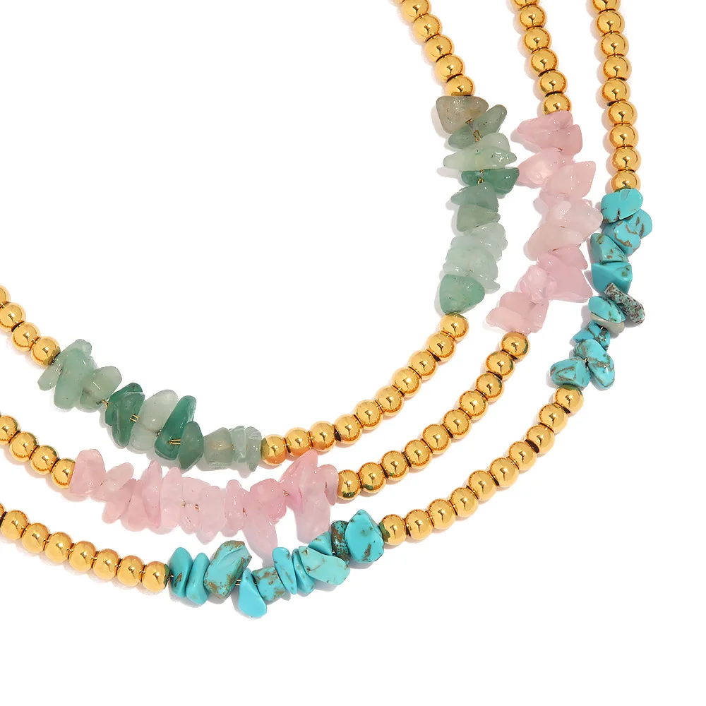 New Fashion Jewelry Handmade Natural Stones Beads Bracelet With Waterproof Gold Plated Stainless Steel Beads Bracelet
New Fashion Jewelry Handmade Natural Stones Beads Bracelet With Waterproof Gold Plated Stainless Steel Beads Bracelet
