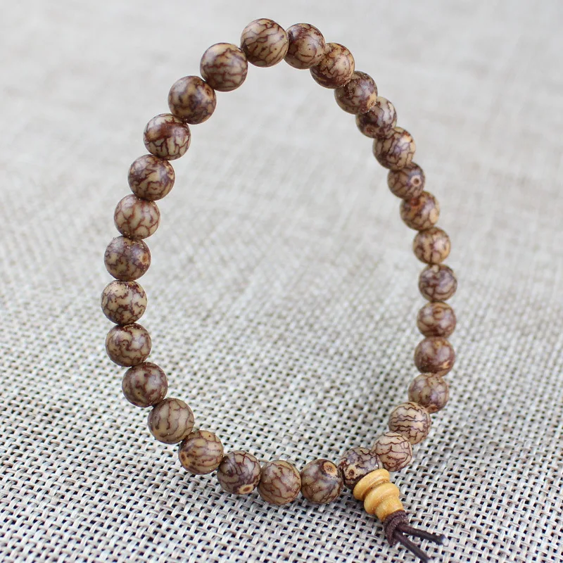 BW1054 Buddhism Meditation Natural Golden Line Bodhi Beads Wrist Mala Bracelet, As picture
BW1054 Buddhism Meditation Natural Golden Line Bodhi Beads Wrist Mala Bracelet, As picture