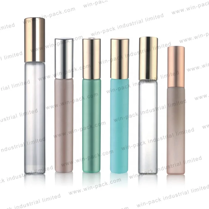 15ml 10ml 5ml shinny rose gold clear roll on bottles perfume glass bottle mini essential oil roller bottles