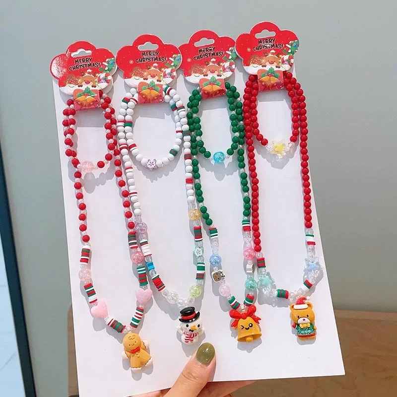 Factory Hot Kids Jewelry Children's Christmas Jewelry set Handmade necklace Bracelet
Factory Hot Kids Jewelry Children's Christmas Jewelry set Handmade necklace Bracelet
