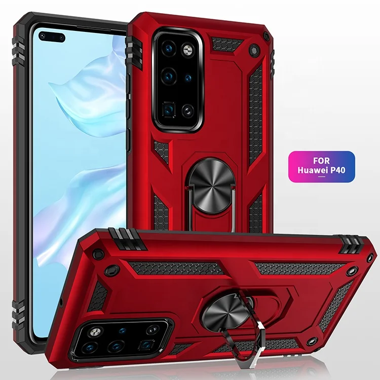 Shockproof Tpu PC kickstand Mobile Phone Case For Huawei p40 Back Cover With Metal Ring Holder
Shockproof Tpu PC kickstand Mobile Phone Case For Huawei p40 Back Cover With Metal Ring Holder