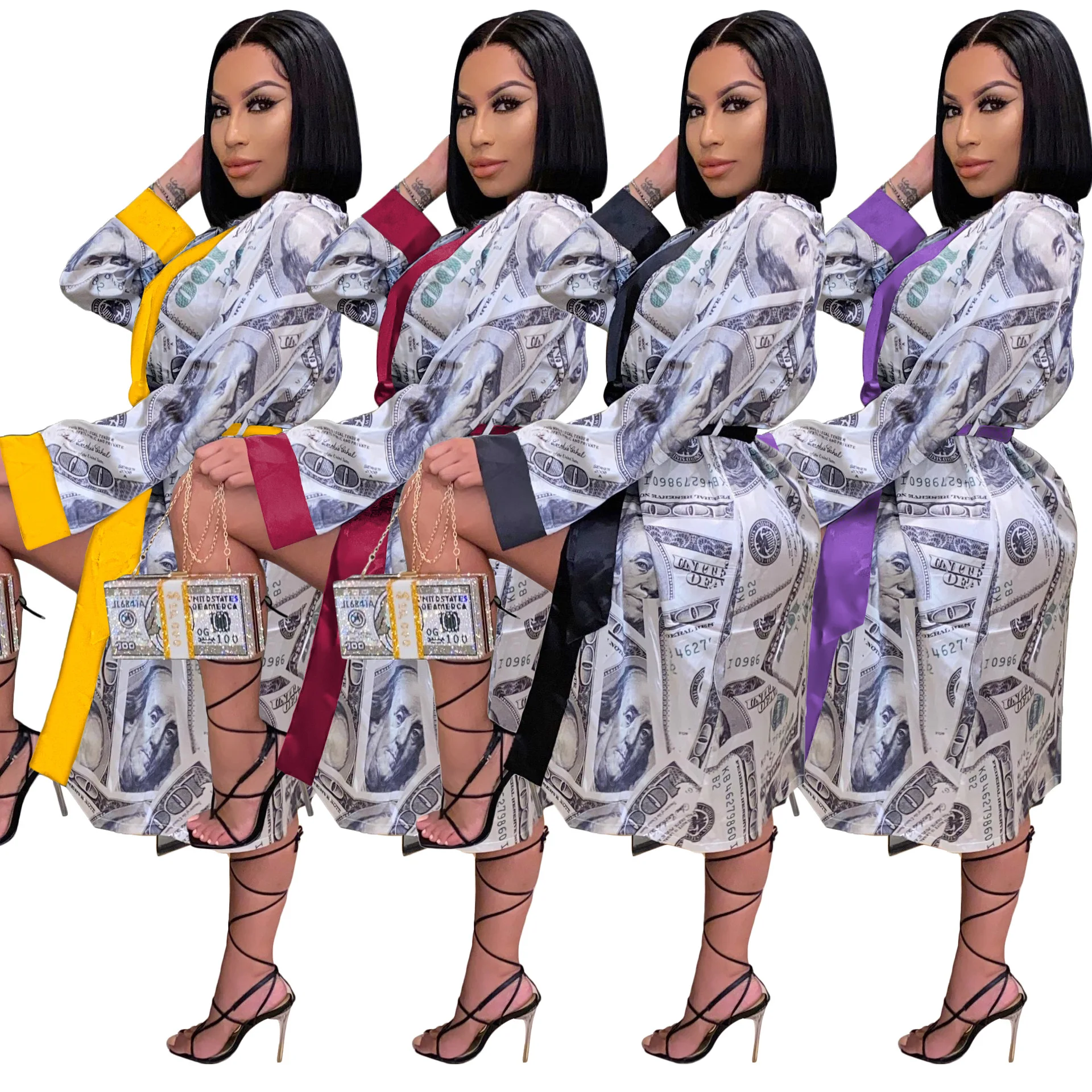 money robes 2021 Wholesale custom women sexy money print robe women bath robes sleepwear
money robes 2021 Wholesale custom women sexy money print robe women bath robes sleepwear