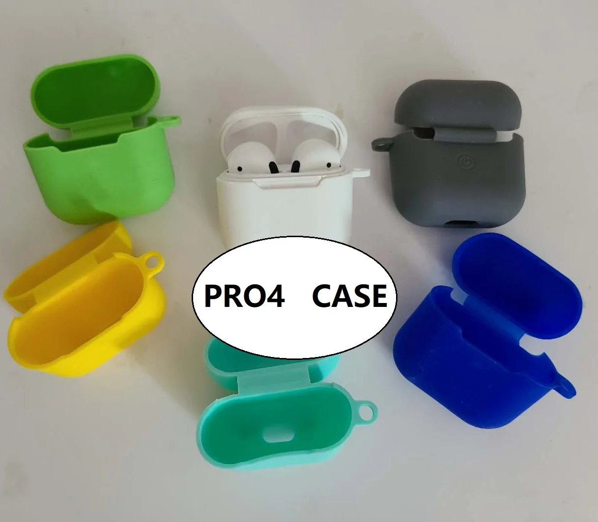 TWS Pro4 Case mini Wireless bt Version Earphone case candy solid color silicone Earphone Cover For Pro4 Case 
TWS Pro4 Case mini Wireless bt Version Earphone case candy solid color silicone Earphone Cover For Pro4 Case