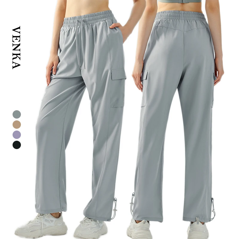 Women's Summer Drawstring Loose Breathable Pants High Waist Wide Leg Casual Style Quick Drying Fitness Straight Trousers
Women's Summer Drawstring Loose Breathable Pants High Waist Wide Leg Casual Style Quick Drying Fitness Straight Trousers