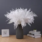 Wedding Hotel Decoration White Color Artificial Silk Locust Leaves