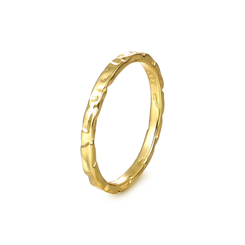 Minimalist Elegant 925 Sterling Silver Fine Jewelry 18K Gold Plated Irregular Textured Chunky Rings for Women
Minimalist Elegant 925 Sterling Silver Fine Jewelry 18K Gold Plated Irregular Textured Chunky Rings for Women