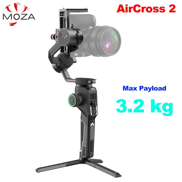 

Moza AirCross 2 3-Axis Handheld Gimbal Stabilizer for Sony A7 A7II A6400 A9 Panasonic GH5 GH4 Canon DSLR Mirrorless Cameras