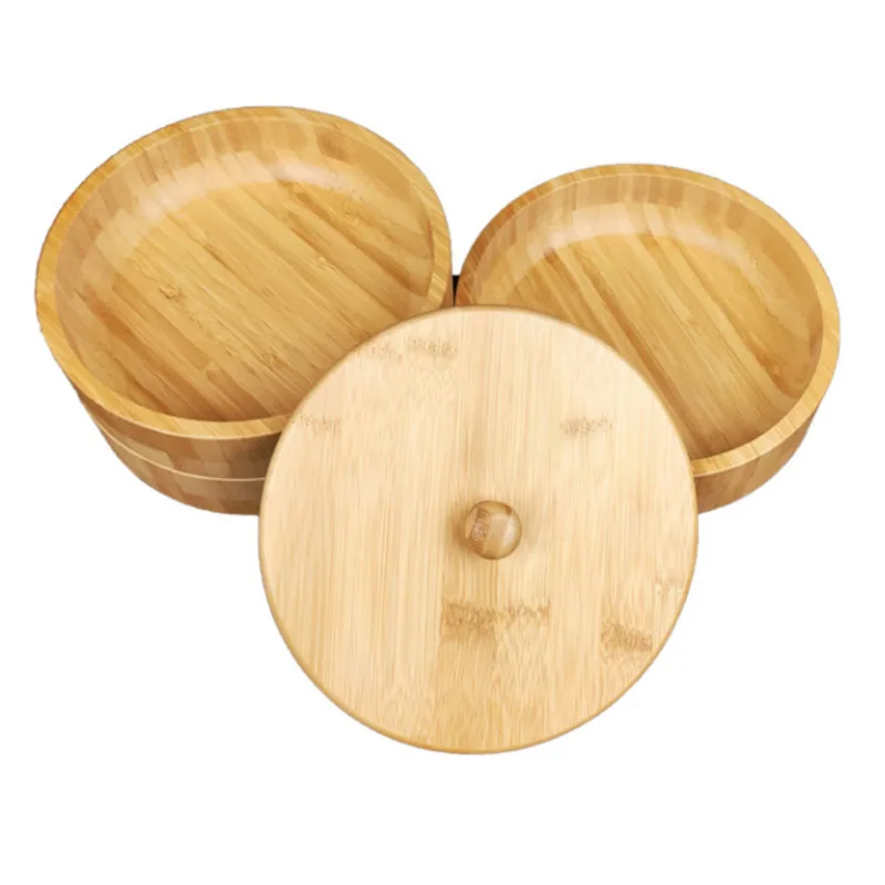 The factory directly supplies three-layer bamboo circular stacking snack box candy storage box fruit box, Natural
The factory directly supplies three-layer bamboo circular stacking snack box candy storage box fruit box, Natural