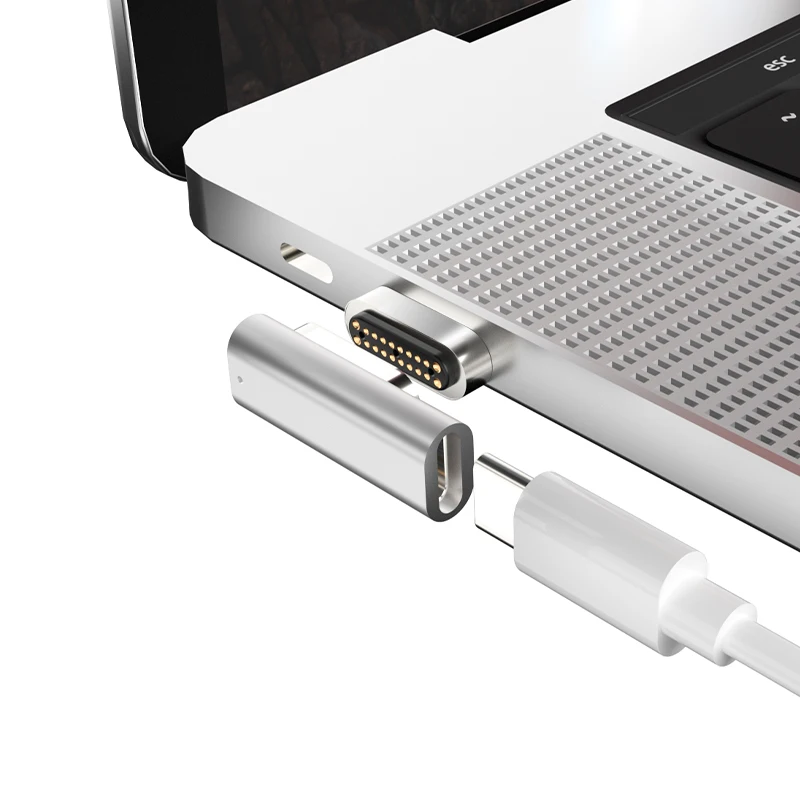20Pins Magnetic to USB C 3.1  Adapter,Support 100W PD,10Gbp/s Data Compatible with most Type c Devices