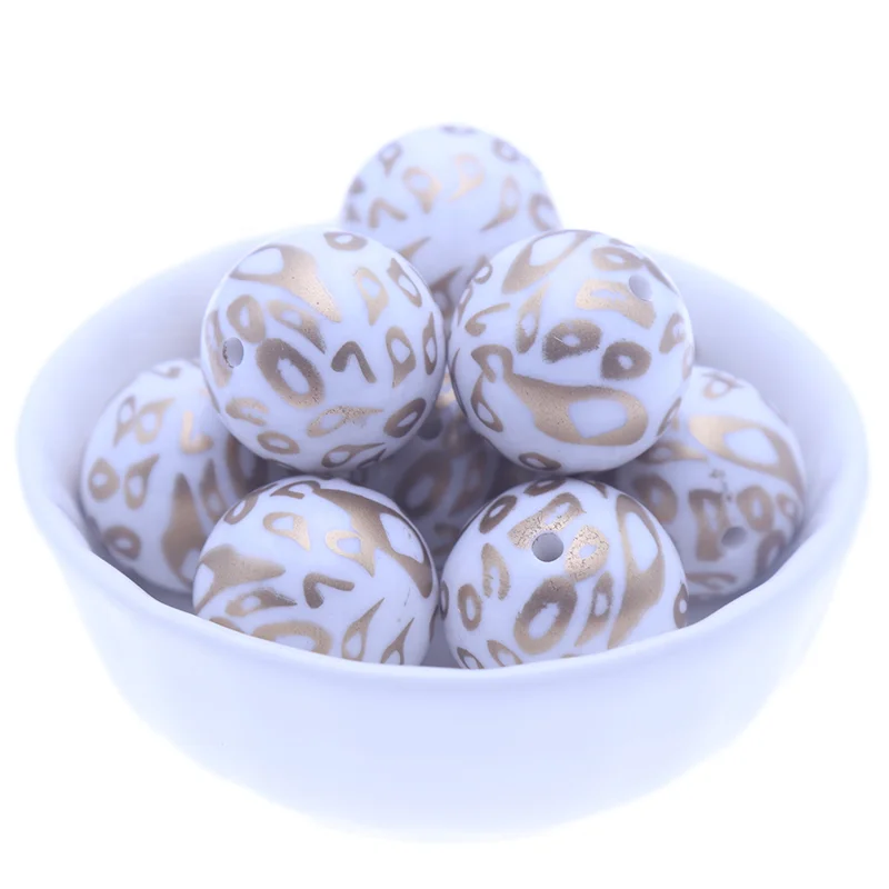 New Loose Round Chunky Gumball Printed White Gold Leopard Solid Acrylic Beads For Bag Pendants Making
New Loose Round Chunky Gumball Printed White Gold Leopard Solid Acrylic Beads For Bag Pendants Making