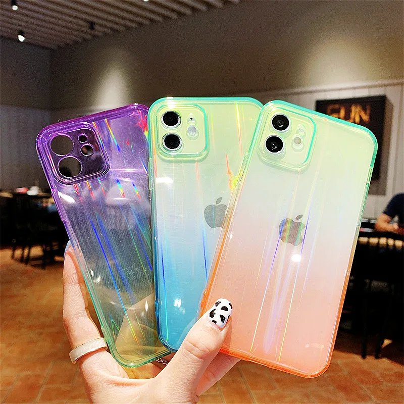 Transparent Laser Phone Case For iPhone 12 11 Pro Max 11 12 Mini XR XS Max X 7 8 Plus 12 11 Pro Grandient Soft Clear Back Cover
Transparent Laser Phone Case For iPhone 12 11 Pro Max 11 12 Mini XR XS Max X 7 8 Plus 12 11 Pro Grandient Soft Clear Back Cover