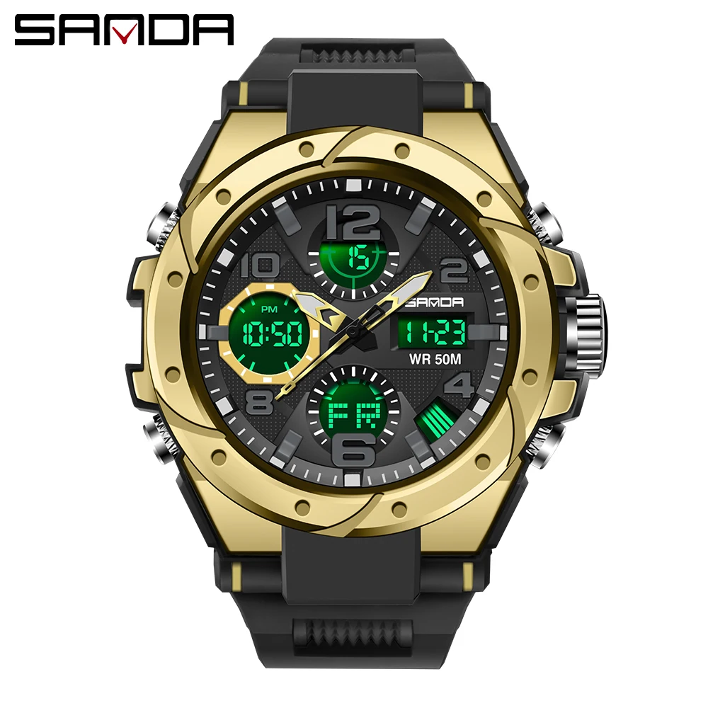 Sanda 6008 Functional LED Analog Men Wristwatch Waterproof Luminous Sport Watch Digital
Sanda 6008 Functional LED Analog Men Wristwatch Waterproof Luminous Sport Watch Digital