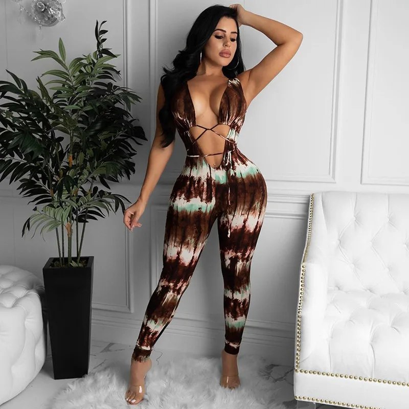 Summer 2021 v neck tie dye printing one piece romper sexy tight bandage women jumpsuit, 3 colors
Summer 2021 v neck tie dye printing one piece romper sexy tight bandage women jumpsuit, 3 colors