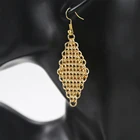 Jewelry Rhombus Triangle Shape Handmade Wire Wrap Multicolor Jewelry Bohemian Earring for Women