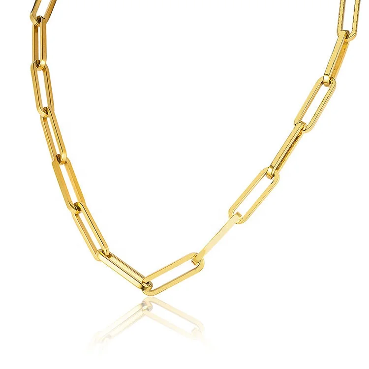 New Personalized 18K Gold Plated Stainless Steel Link Chain Quality Necklaces Jewelry
New Personalized 18K Gold Plated Stainless Steel Link Chain Quality Necklaces Jewelry