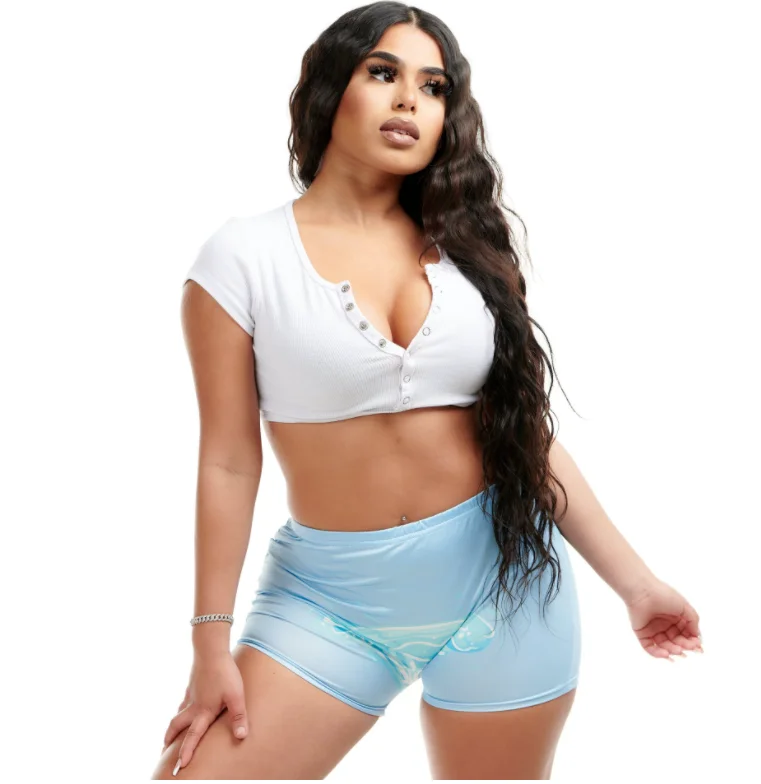 2021 Wholesale Printed Womens Shorts Printing High Waist Sweat Candy Biker Snack Shorts, Shown
2021 Wholesale Printed Womens Shorts Printing High Waist Sweat Candy Biker Snack Shorts, Shown