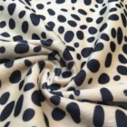 100% recycled polyester cow print velour fabric/animal print velboa