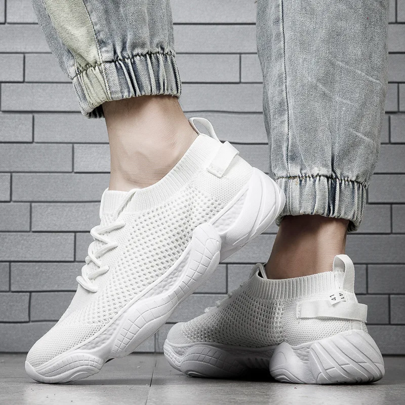 Hot Sale Men's Socks Shoes Knitted Plastic Shoes Cushioning Lace-up Sneakers, 4 colors
Hot Sale Men's Socks Shoes Knitted Plastic Shoes Cushioning Lace-up Sneakers, 4 colors