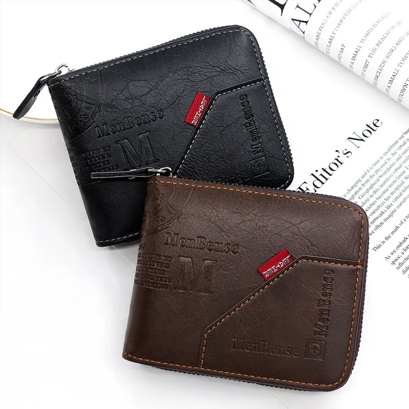 Hot Selling Multi-Function Zipper Card Holder Coin Purse Business Retro Solid Color Short Wallet For Men, 2 colors
Hot Selling Multi-Function Zipper Card Holder Coin Purse Business Retro Solid Color Short Wallet For Men, 2 colors