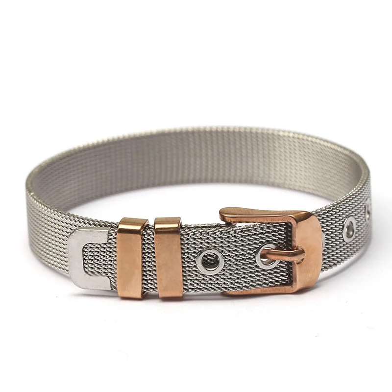 Simple Style Jewelry 10mm Width Adjustable Wristband Bracelet Stainless Steel Mesh Watchband Bracelet
Simple Style Jewelry 10mm Width Adjustable Wristband Bracelet Stainless Steel Mesh Watchband Bracelet