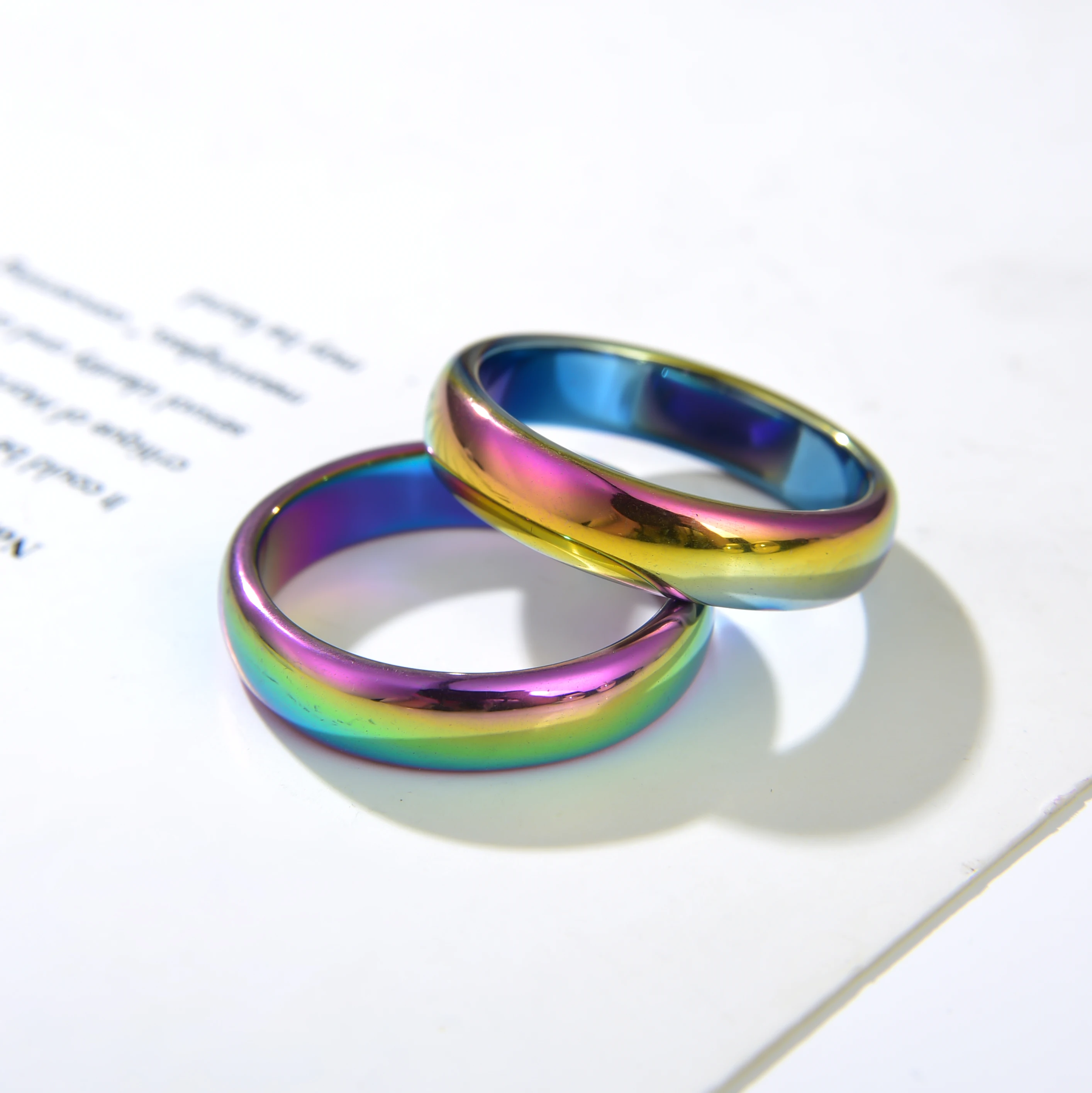 New arrival factory supply natural hematite stone ring 6mm rainbow hematite ring for women, Picture shows rainbow
New arrival factory supply natural hematite stone ring 6mm rainbow hematite ring for women, Picture shows rainbow