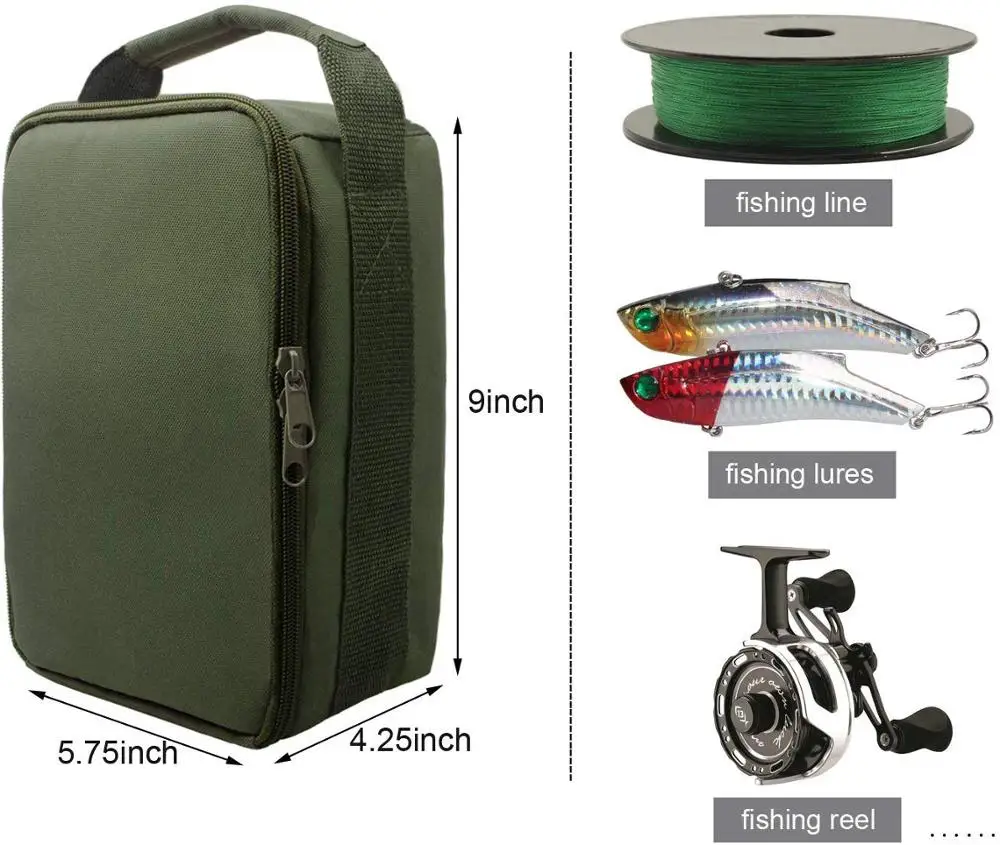 Water-resistant Outdoor Reel And Gear Fishing Reel Bag For Outdoor Storage, Army green,customized color is available
Water-resistant Outdoor Reel And Gear Fishing Reel Bag For Outdoor Storage, Army green,customized color is available