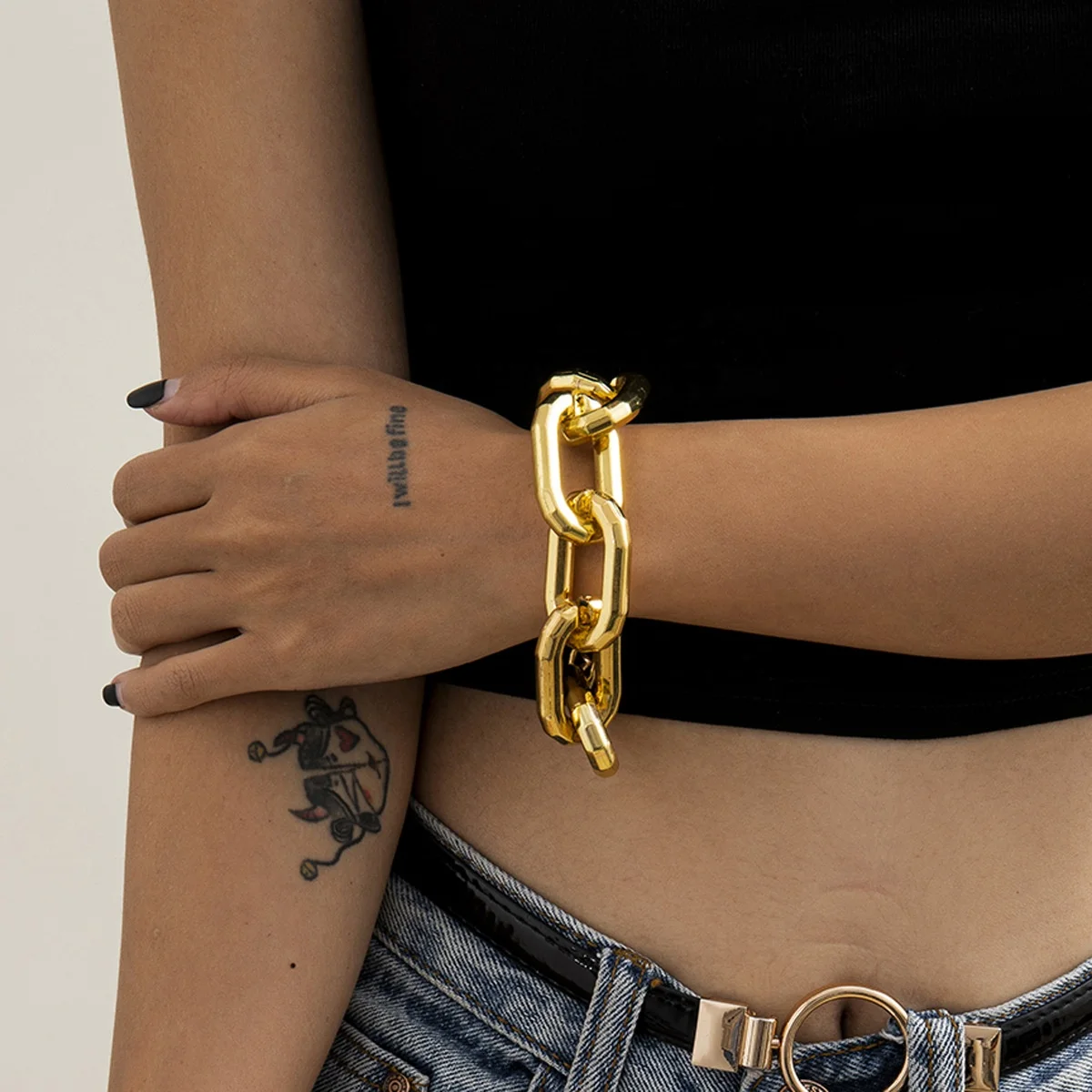 Punk Chunky Chain Bracelet for Women Steampunk Gothic Cuban Thicken Anklet Men Cool Bracelet Hip-Hop bangle Charm Jewelry, Customized color
Punk Chunky Chain Bracelet for Women Steampunk Gothic Cuban Thicken Anklet Men Cool Bracelet Hip-Hop bangle Charm Jewelry, Customized color