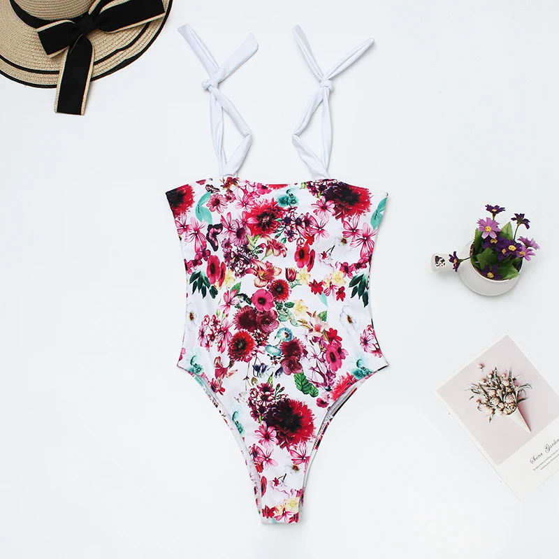 Manufacture pure color or floral print one piece bikini women's swimsuit, Picture
Manufacture pure color or floral print one piece bikini women's swimsuit, Picture