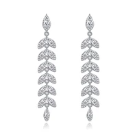 

LUOTEEMI Beautiful Long AAA CZ Stone Dangle Earring for Woman Girl Engagement Party Anniversory Jewelry
