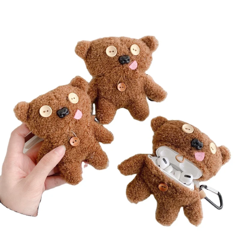Wholesale Plush Cute Buttons Bear Earphone Cases For Airpods 1 2 Pro Cover Winnter Headphone Protective Case
Wholesale Plush Cute Buttons Bear Earphone Cases For Airpods 1 2 Pro Cover Winnter Headphone Protective Case