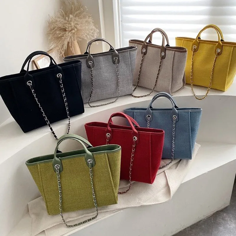 Personalize LOGO 2022 Simple Canvas Bag Women Large Fashion Chain Bag Korean Tote Shopping Shoulder Bag, Customized color
Personalize LOGO 2022 Simple Canvas Bag Women Large Fashion Chain Bag Korean Tote Shopping Shoulder Bag, Customized color