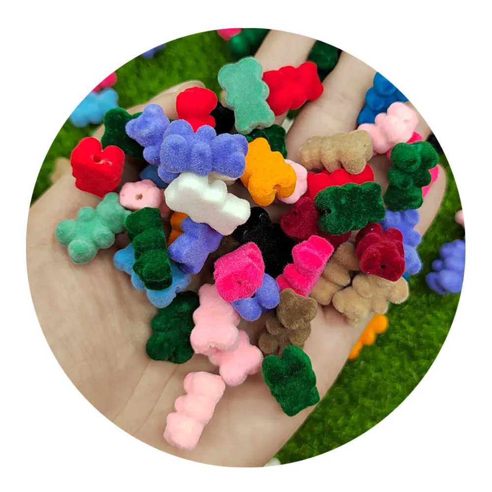 100Pcs/Lot 12*18MM Colorful Winter Flocking Gummy Bear Bead Charms With Vertical Hole For DIY Jewelry Keychains Art Decoration
100Pcs/Lot 12*18MM Colorful Winter Flocking Gummy Bear Bead Charms With Vertical Hole For DIY Jewelry Keychains Art Decoration