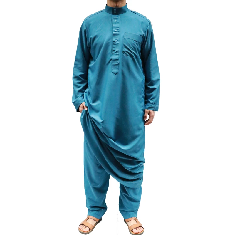 2020 Hot Selling High Quality Muslim Men thobe with pants, Mix color
2020 Hot Selling High Quality Muslim Men thobe with pants, Mix color
