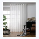 Cheap designs air sheer curtains tulle fabric for the living room window ready made curtain set