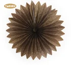 Paper Fan Party Paper Fan Wholesale Red Brown And White Hanging Decorations Party Paper Fan And Honeycomb