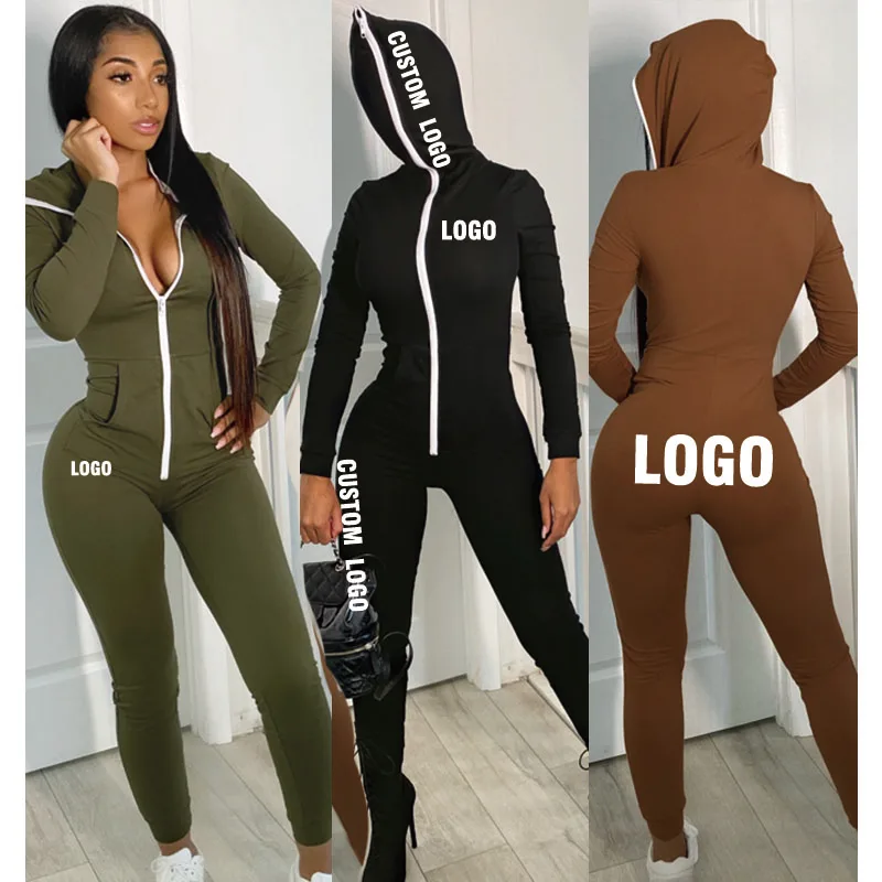 Free Shipping Fashion Solid Long Sleeve hoodie bodycon jumpsuit wholesale woman One Piece zipper Jumpsuits, Customized color
Free Shipping Fashion Solid Long Sleeve hoodie bodycon jumpsuit wholesale woman One Piece zipper Jumpsuits, Customized color