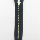 Zipper 2 Way Metal Zipper 4.5YG Jeans Brass Metal Zipper 3# Antique Bronze Zipper Denim Jean Zipper