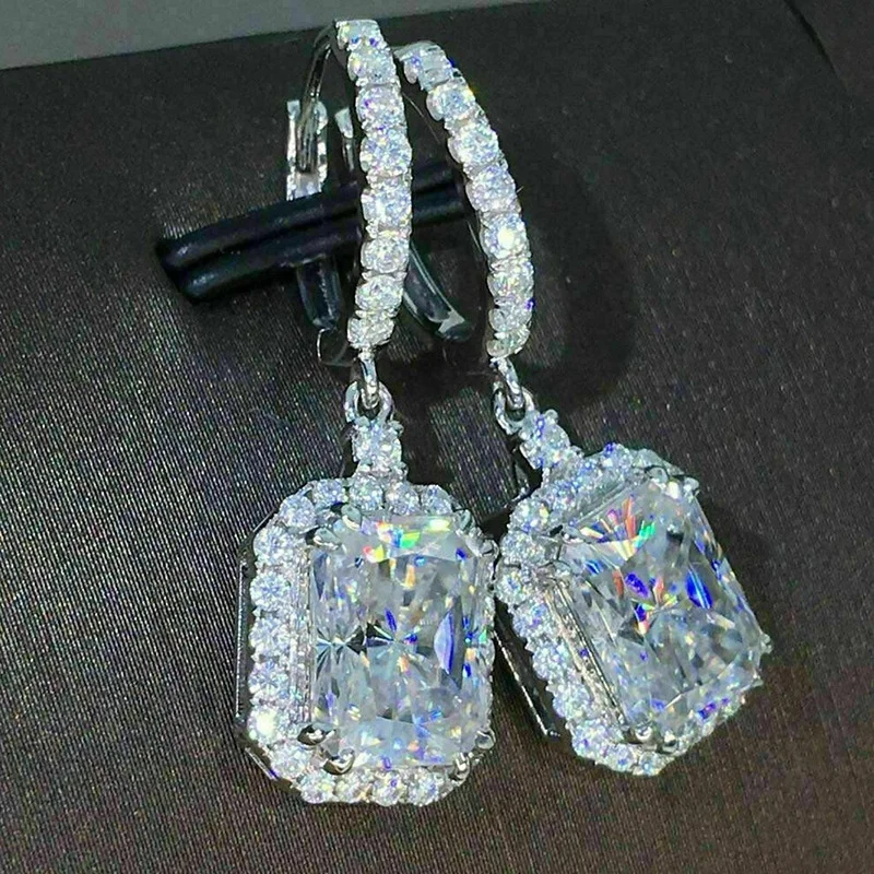 New Cubic Zircon Dangle Earrings Women for Vintage Party Noble Female Earring High Quality Silver Color Jewelry, Picture shows
New Cubic Zircon Dangle Earrings Women for Vintage Party Noble Female Earring High Quality Silver Color Jewelry, Picture shows