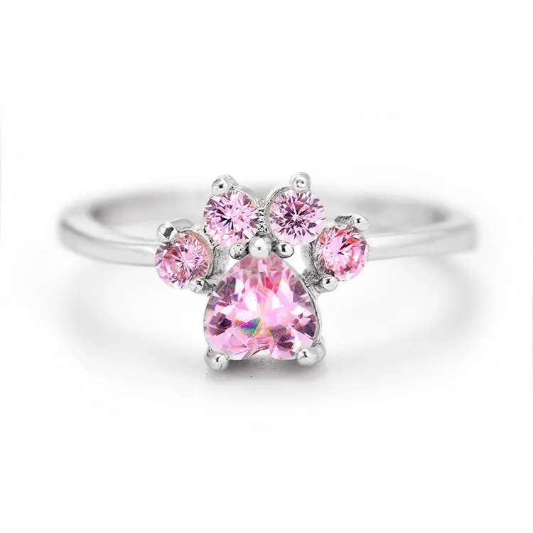 Cat Claw Rings Adjustable Alloy Women Girls Jewelry Accessories Diamond Zircon Animal Paw Print Wedding Ring, Picture shows
Cat Claw Rings Adjustable Alloy Women Girls Jewelry Accessories Diamond Zircon Animal Paw Print Wedding Ring, Picture shows