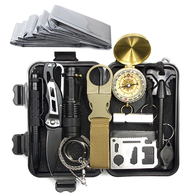 Camping Gear 13 in 1 Survival kit First aid kit Tactical Survival Tool for Cars Camping Hiking Hunting Adventure Accessories
Camping Gear 13 in 1 Survival kit First aid kit Tactical Survival Tool for Cars Camping Hiking Hunting Adventure Accessories