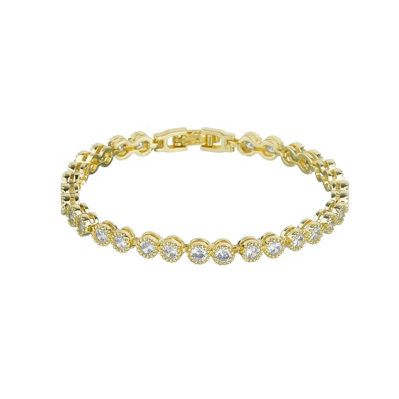 4MM Round Zircon Stone Jewelry Fashion Beads Women Plated 18K Gold Bracelet, White, gold, rose gold
4MM Round Zircon Stone Jewelry Fashion Beads Women Plated 18K Gold Bracelet, White, gold, rose gold