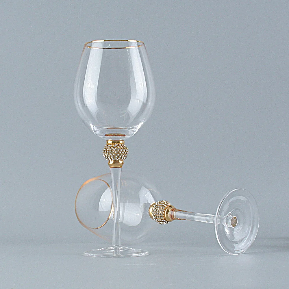 Telsen Wholesale Luxury Diamond Ball Base Hand Made Inlay Diamond Crystal Wine Glass Champagne Flutes, Clear with gold diamond
Telsen Wholesale Luxury Diamond Ball Base Hand Made Inlay Diamond Crystal Wine Glass Champagne Flutes, Clear with gold diamond