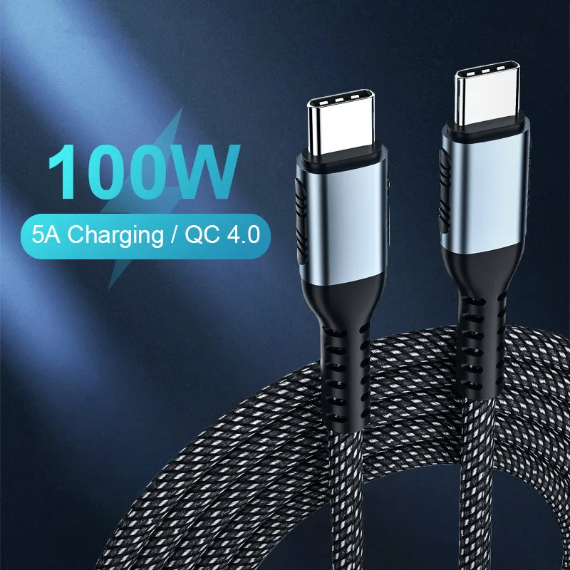 USB C To Type C Cable PD 100W Quick Charge USBC Fast Charging Cable for iPad Samsung Xiaomi Huawei Laptop Charger Cable, Black
USB C To Type C Cable PD 100W Quick Charge USBC Fast Charging Cable for iPad Samsung Xiaomi Huawei Laptop Charger Cable, Black
