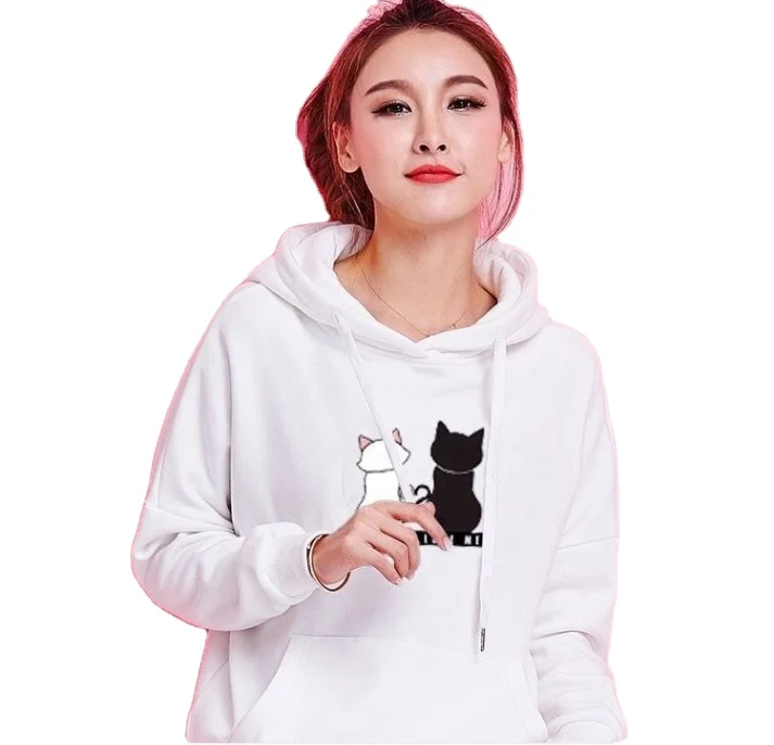 New Fashion Loose Hooded Sweater Women Plus Velvet Thickening Hedging Clothing Printed Cute Cat Pullover XQM
New Fashion Loose Hooded Sweater Women Plus Velvet Thickening Hedging Clothing Printed Cute Cat Pullover XQM