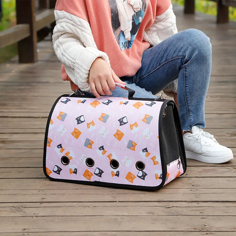 Cat Travel Carrier Bag Soft Sided for Pet Cats Dogs 8 Hole Ventilated Puppy Comfort Portable Foldable Pet Bag Airline Approved
Cat Travel Carrier Bag Soft Sided for Pet Cats Dogs 8 Hole Ventilated Puppy Comfort Portable Foldable Pet Bag Airline Approved