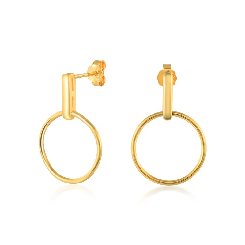 Minimalist style ladies jewelries 925 silver small circles and strips stylish drop earrings, Gold/white
Minimalist style ladies jewelries 925 silver small circles and strips stylish drop earrings, Gold/white