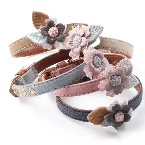 2021 Hot Sales Pet Accessories Flower Cotton Medium Small Dog Collar Cat Neck Collar
2021 Hot Sales Pet Accessories Flower Cotton Medium Small Dog Collar Cat Neck Collar
