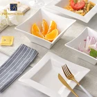 white porcelain dinner set dinnerware catering used tableware china crockery square dinner set
