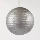 Paper Lantern Paper 14" Gold Even Ribbing Round Paper Lantern