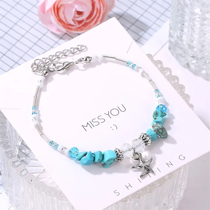 wholesale cute girl beaded pearls shell anklet sea style blue starfish shell anklet QWS19031656, As photo
wholesale cute girl beaded pearls shell anklet sea style blue starfish shell anklet QWS19031656, As photo